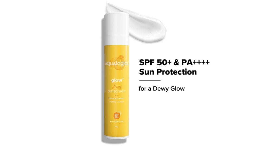 AqualogicaGlow+ Dewy SPF 50 PA+++ Sunscreen With UVA:B & Blue Light Protection - 50 g
