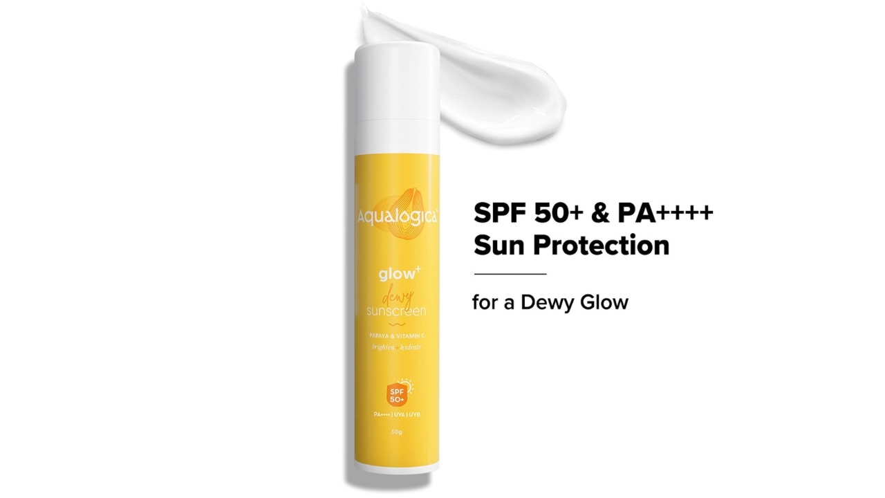 AqualogicaGlow+ Dewy SPF 50 PA+++ Sunscreen With UVA:B & Blue Light Protection - 50 g