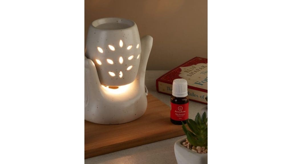 Asian Aura Ceramic Electric Aroma Diffuser with Aroma Oils- 10ml