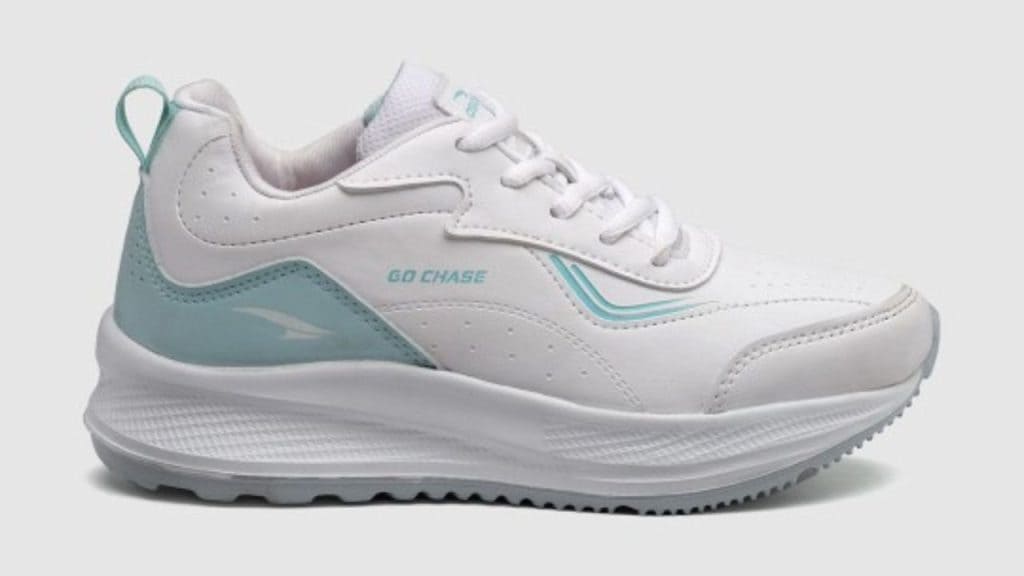 Asian Women Grey Mesh Running Shoes