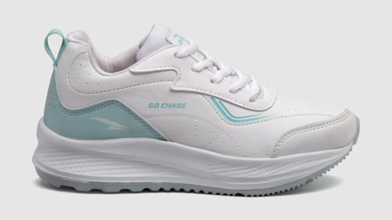 Asian Women Grey Mesh Running Shoes