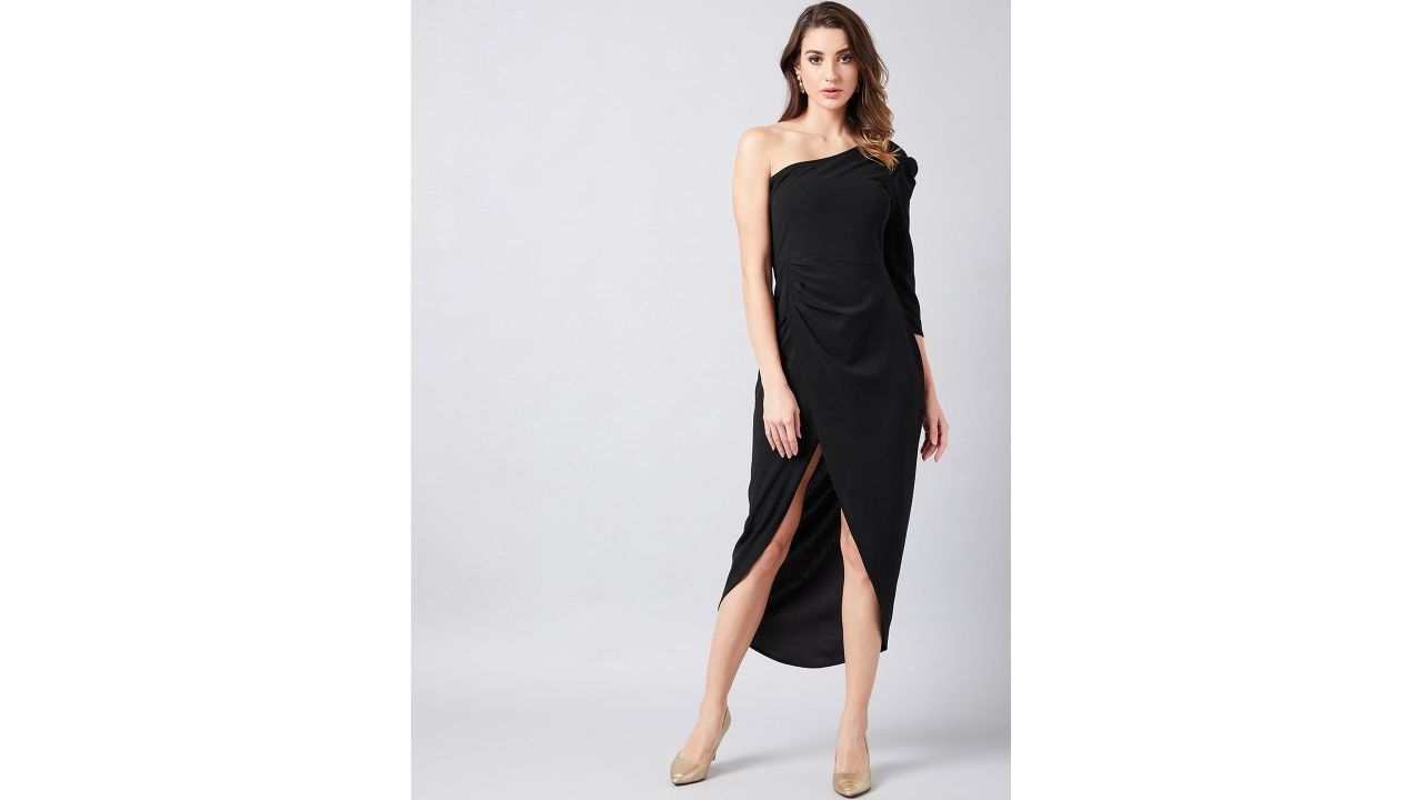 Athena Black Sheath Dress