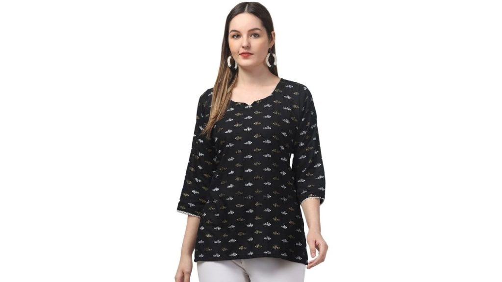 Aura Glam Ethnic Motifs Printed Kurti