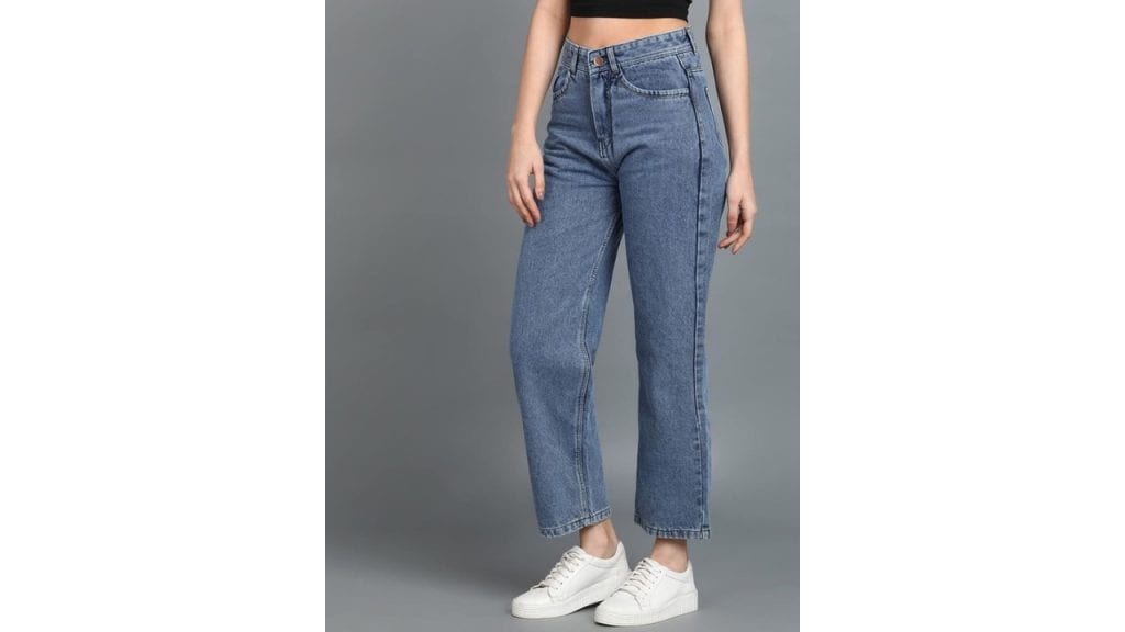 BAESD Girls Straight Fit High-Rise Light Fade Cotton Jeans
