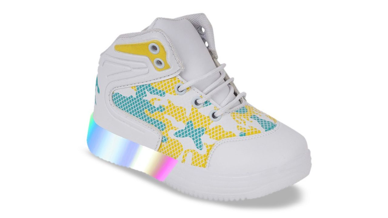 BAESD Kids Printed Anti Skid LED Sneakers