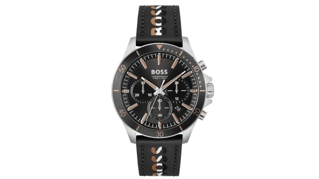 BOSS Men Leather Straps Analogue Chronograph Watch