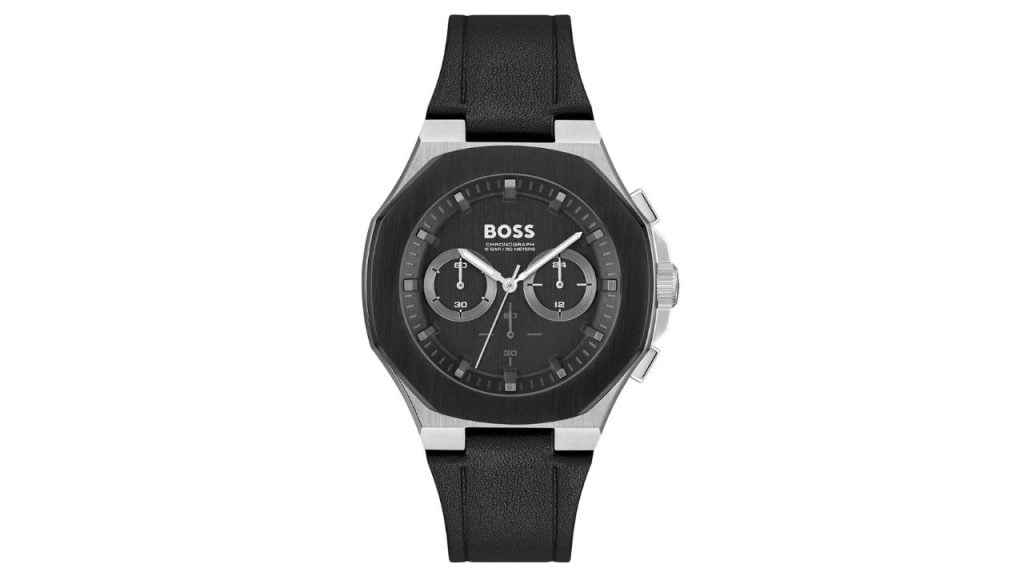 BOSSTaper Men Leather Straps Analogue Chronograph Watch 1514085