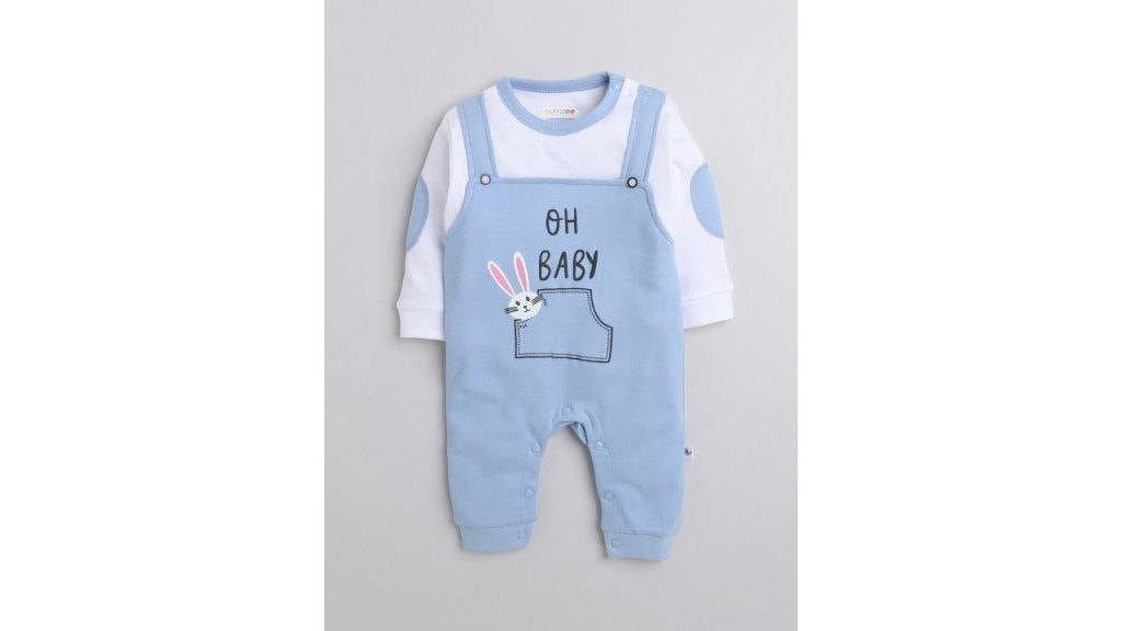 BUMZEE Infant Boys Printed Pure Cotton Romper