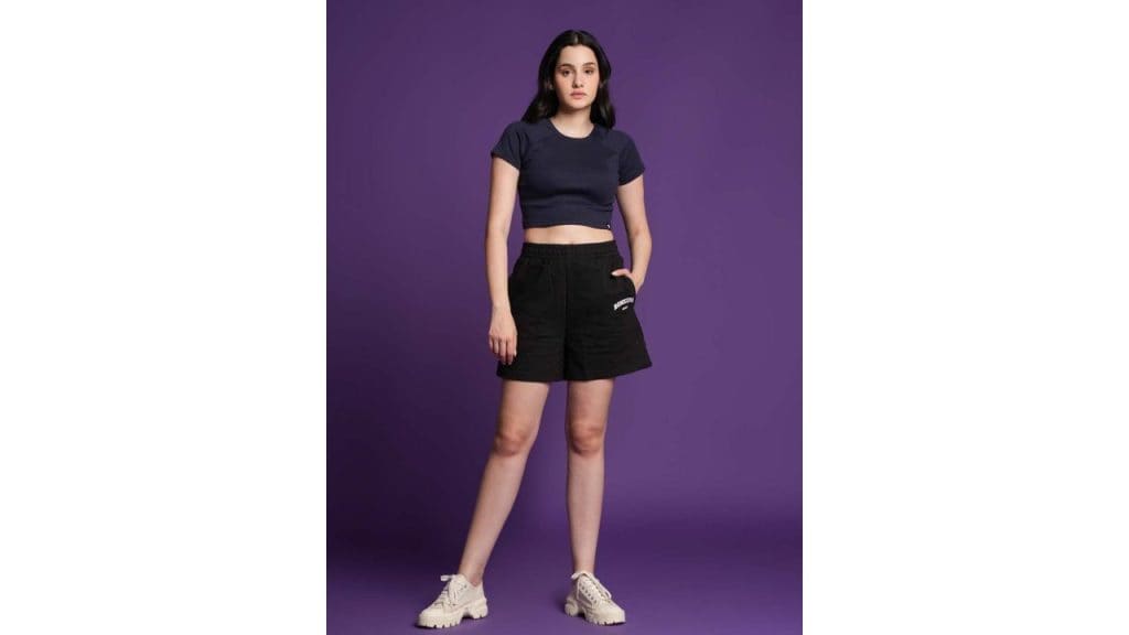Bonkers Corner Black Cotton Shorts