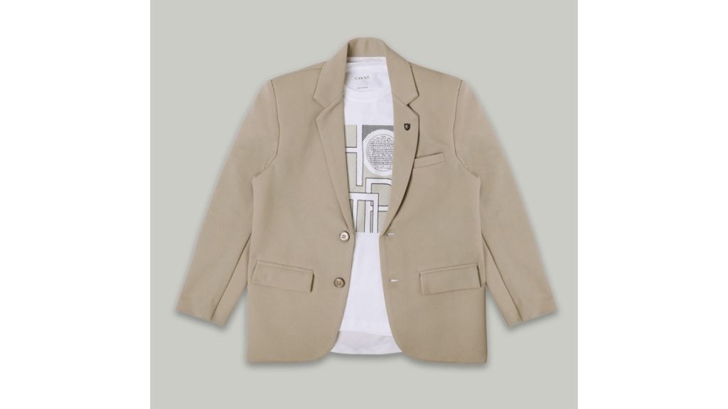 CAVIOBoys Pure Cotton Notched Lapel Collar Single Breasted Blazer With T-Shirt