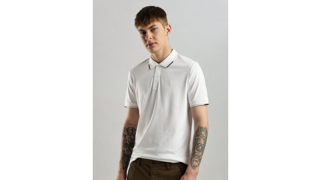 Calvin Klein Jeans Men Polo Collar Organic Cotton Pockets Slim Fit T-shirt