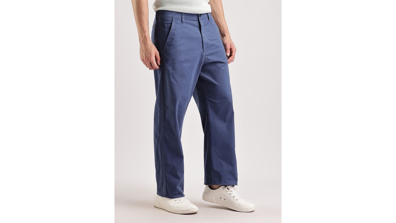 Calvin Klein Jeans Men Relaxed Loose Fit Chinos Trousers