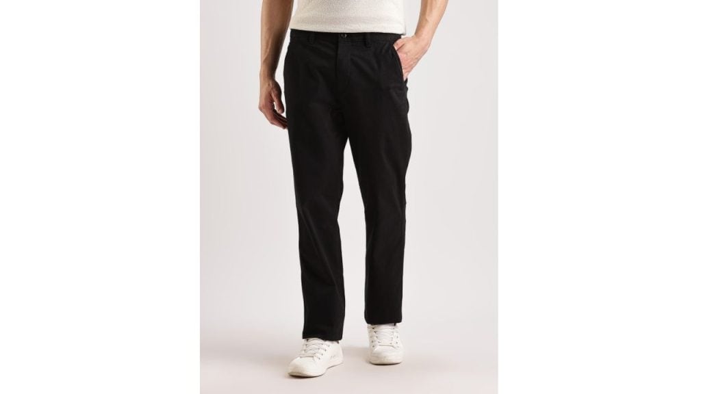 Calvin Klein Jeans Men Relaxed Loose Fit Trousers (Black)
