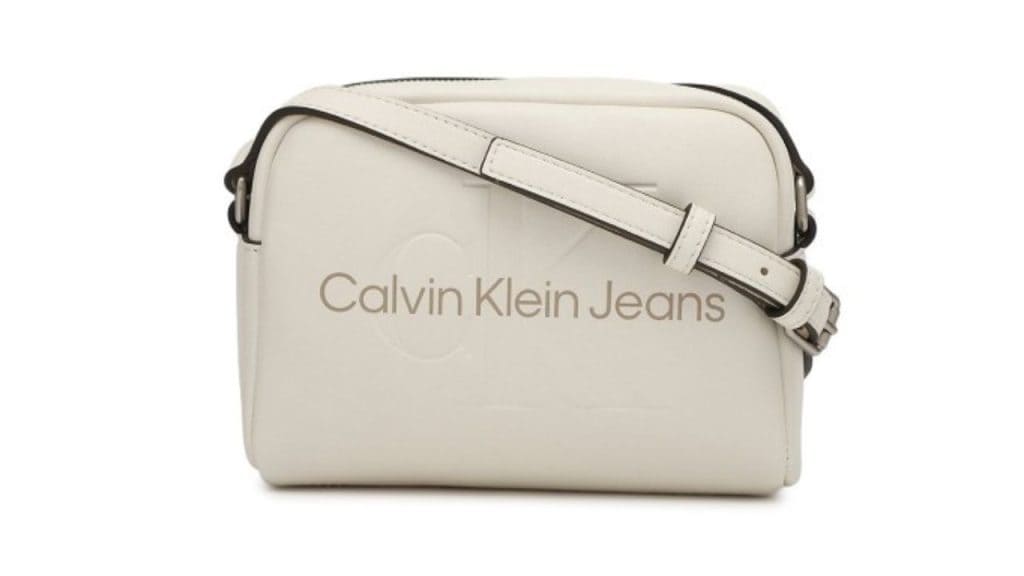 Calvin Klein Women BAG18 Typography Printed Structured Sling Bag
