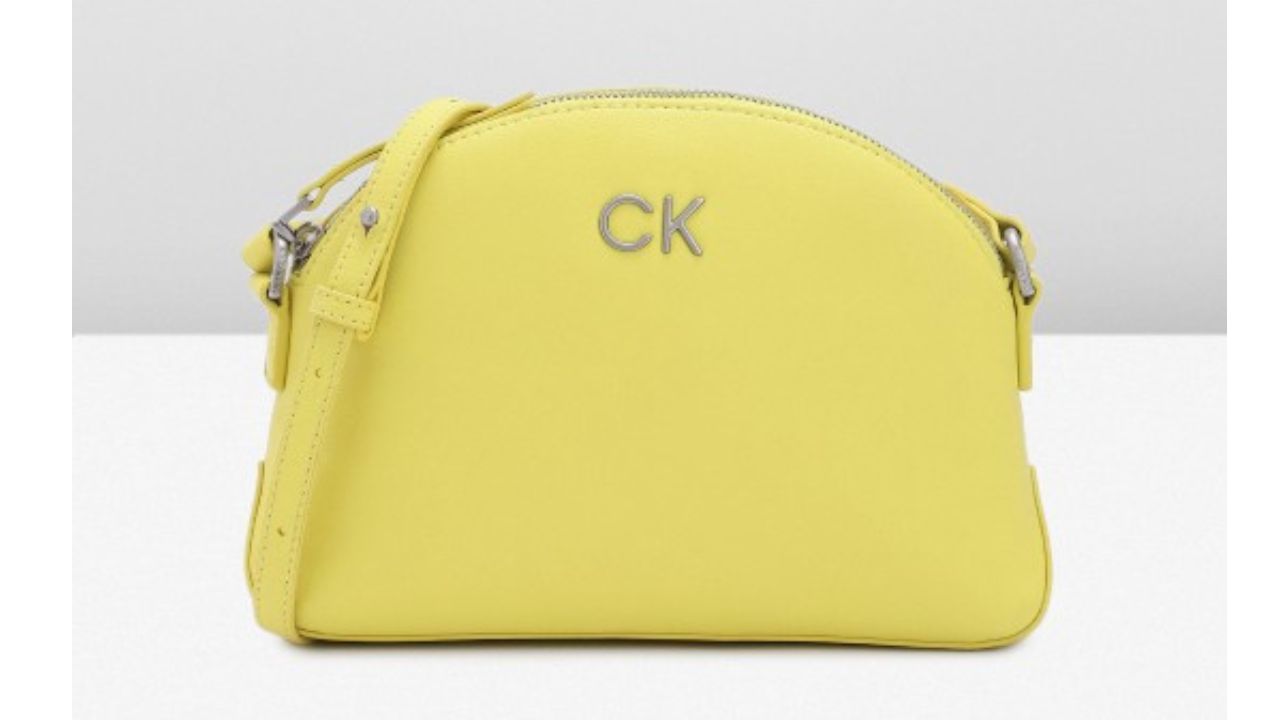Calvin Klein Women Solid Sling Bag (Lime Green)