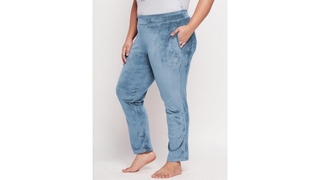 Camey Women Plus Size Velvet Straight Lounge Pants