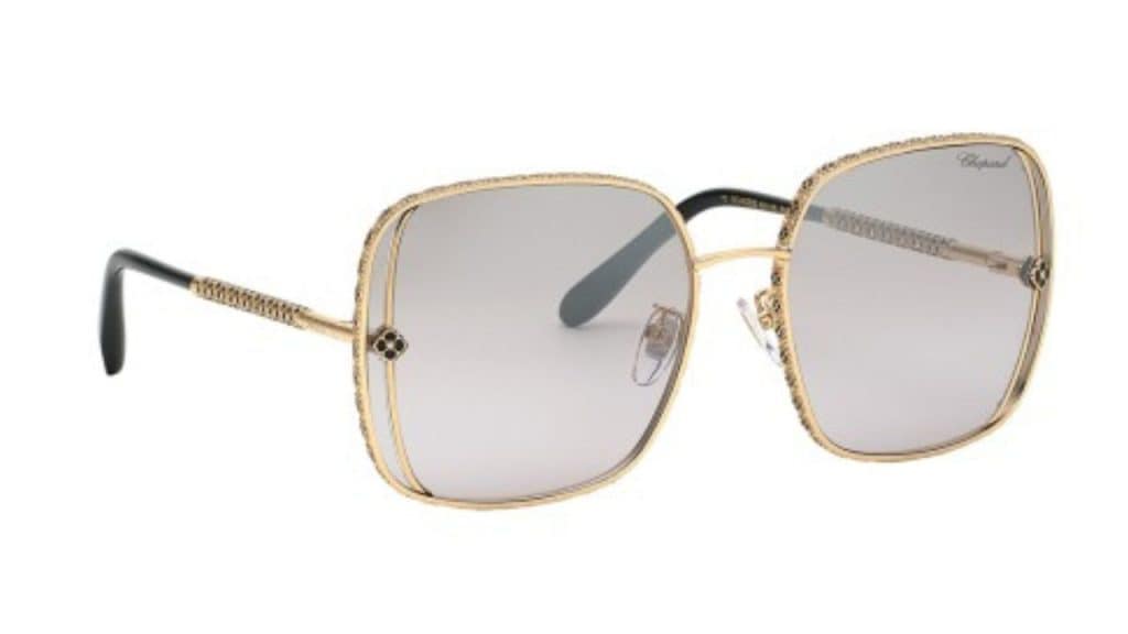 Chopard Women Square Sunglasses with UV Protected Lens SCHG33S61301XSG-Gold-Toned