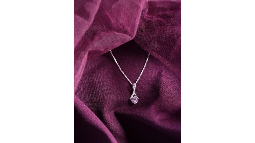 Clara 925 Sterling Silver Rhodium-plated CZ-studded Pendant With Chain