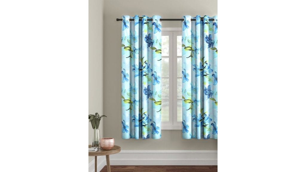 Cortina Single Floral Printed Window Curtain