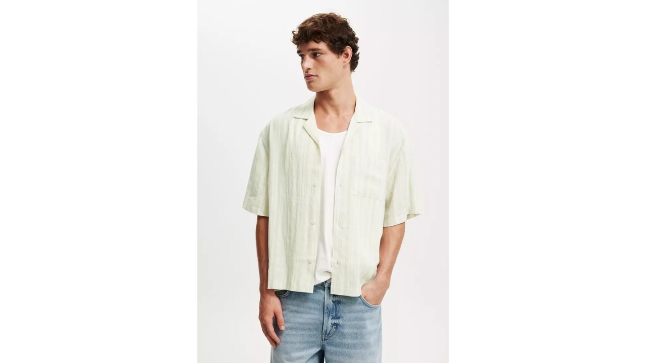 Cotton On Linen Box Fit Shirt