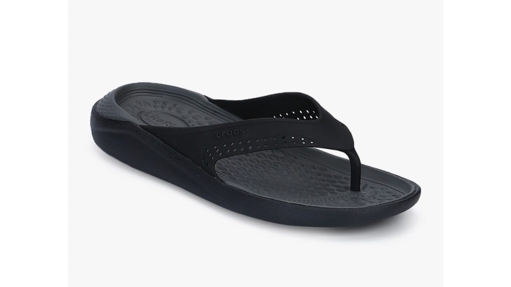 Crocs Unisex Black Solid Thong Flip-Flops