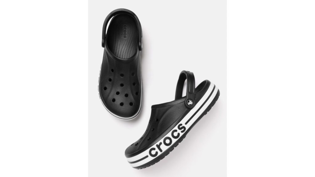 Crocs Unisex Brand Logo Textured Perforated Clogs