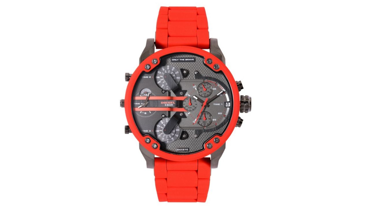 DIESEL Men The Daddies Series Multiple Time Zone Analogue Chronograph Watch DZ7370IT