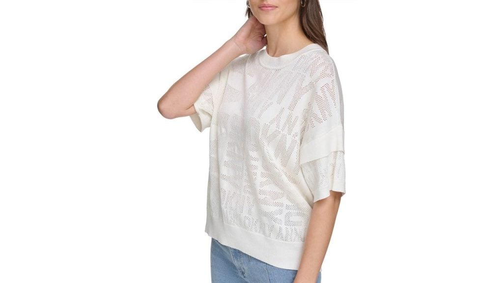 DKNY Graphic Printed Extended Sleeves Oversized T-shirt