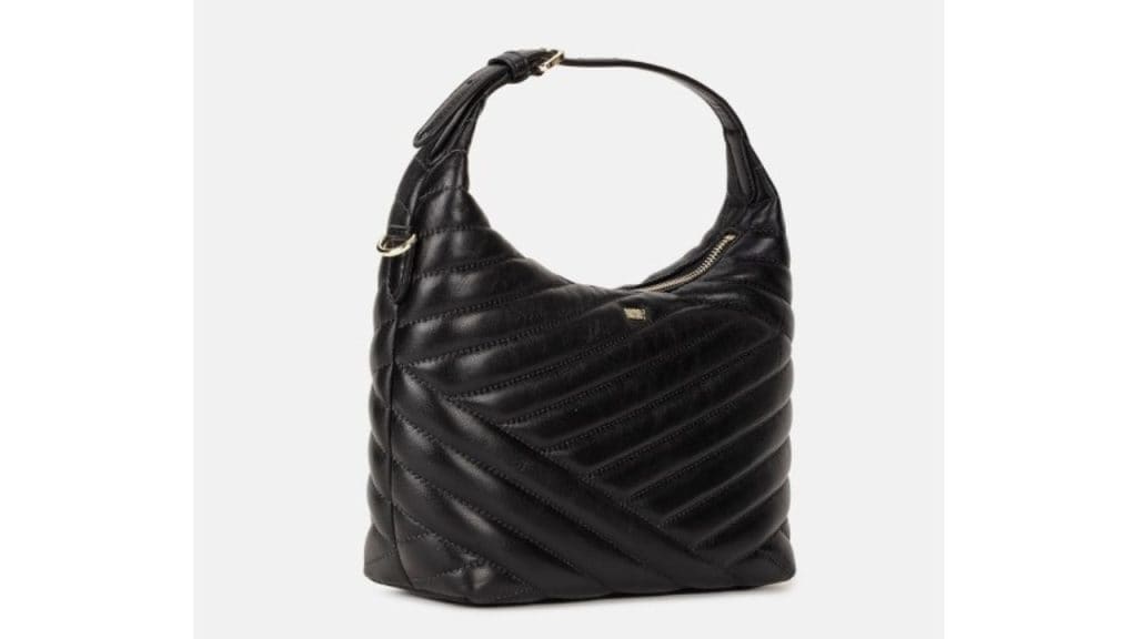 DKNY Textured Quilted Leather Hobo Bag