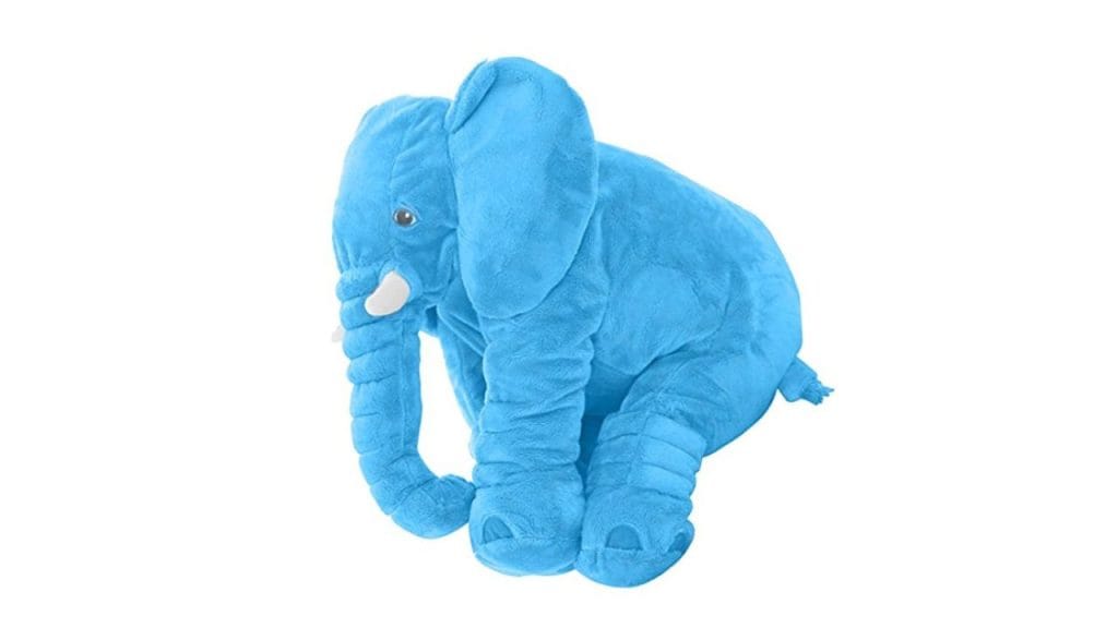 DearJoy Kids Blue Cotton Elephant Shaped Baby Pillow