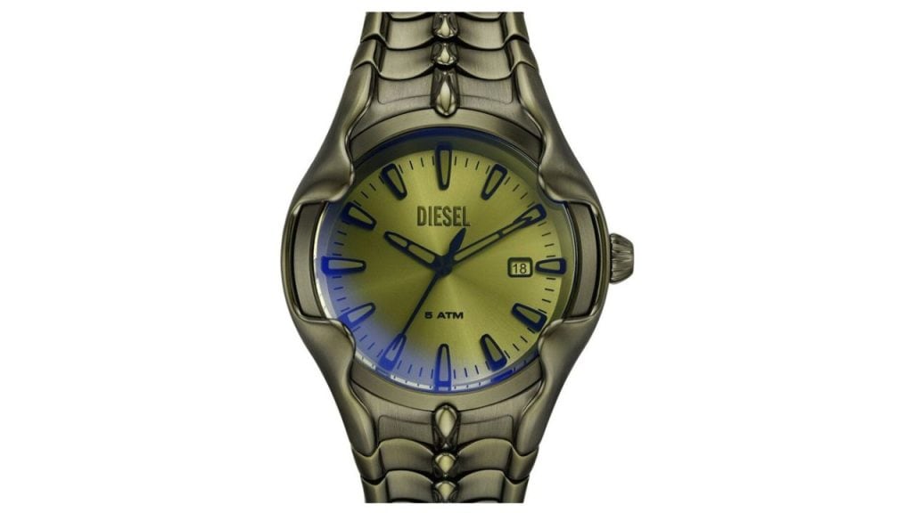 Diesel Vert Men Embellished Dial & Stainless Steel Straps Analogue Watch