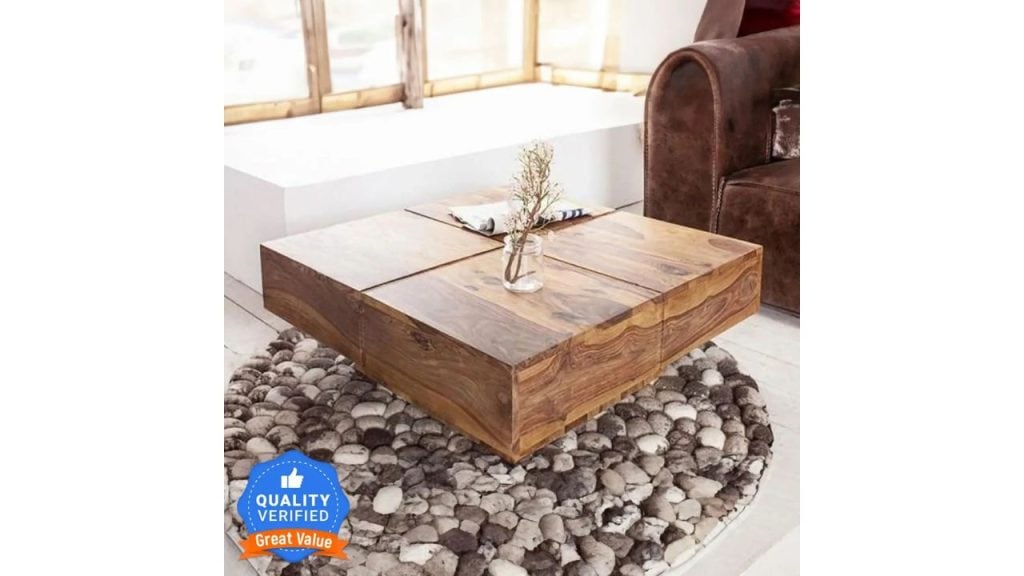 Douceur Solid Wood Sheesham Wood Coffee Table