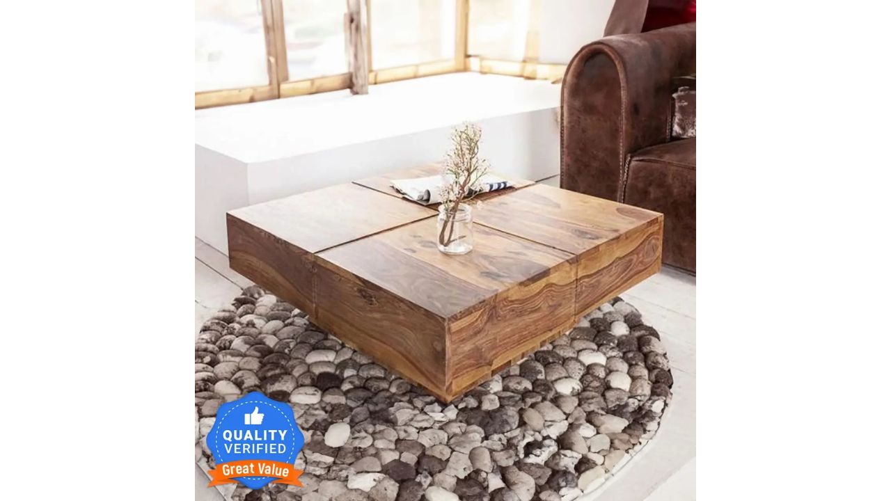 Douceur Solid Wood Sheesham Wood Coffee Table