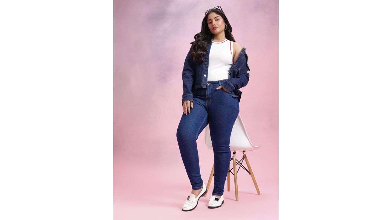 DressBerry Curve Women Plus Size Skinny Fit Jeans