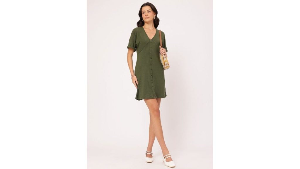 DressBerry Ribbed Empire Dress