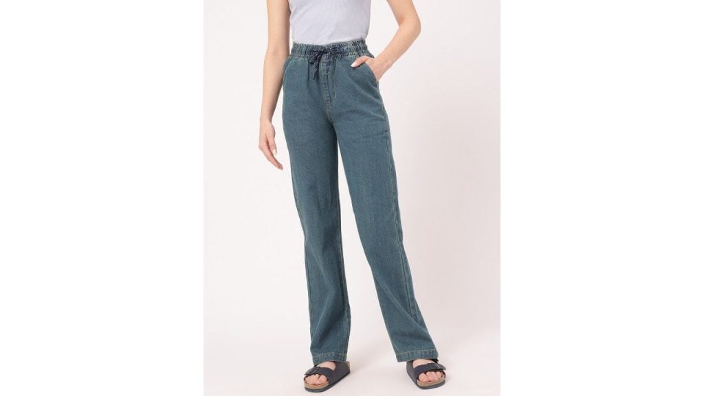DressBerry Women Tailored Pure Cotton Straight Fit Jeans