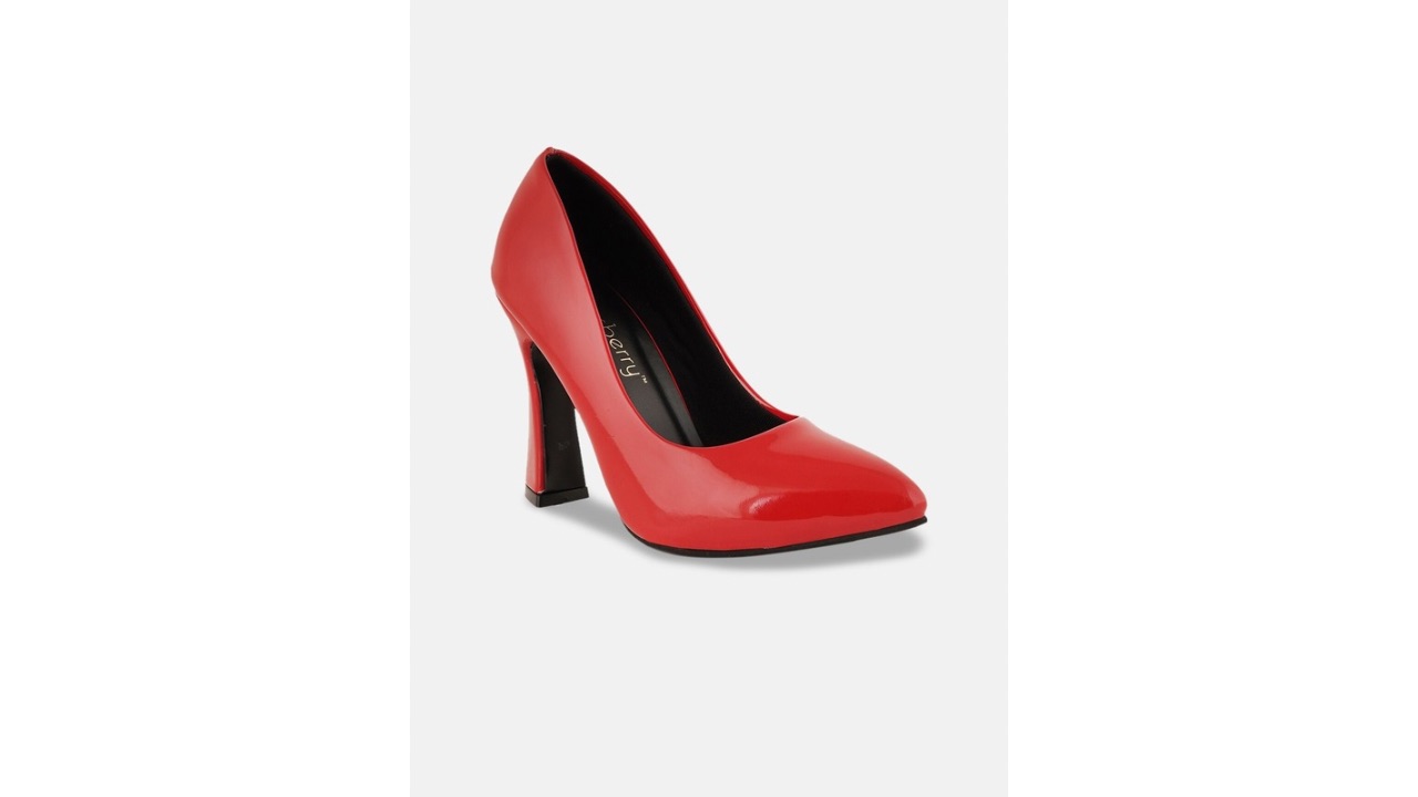 DressBerryPointed Toe Block Pumps