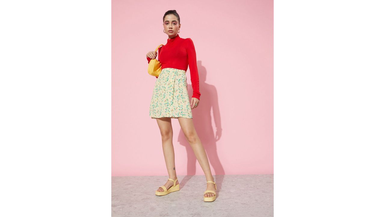 EVERYDAY by ANI Floral Printed A-Line Mini Skirt