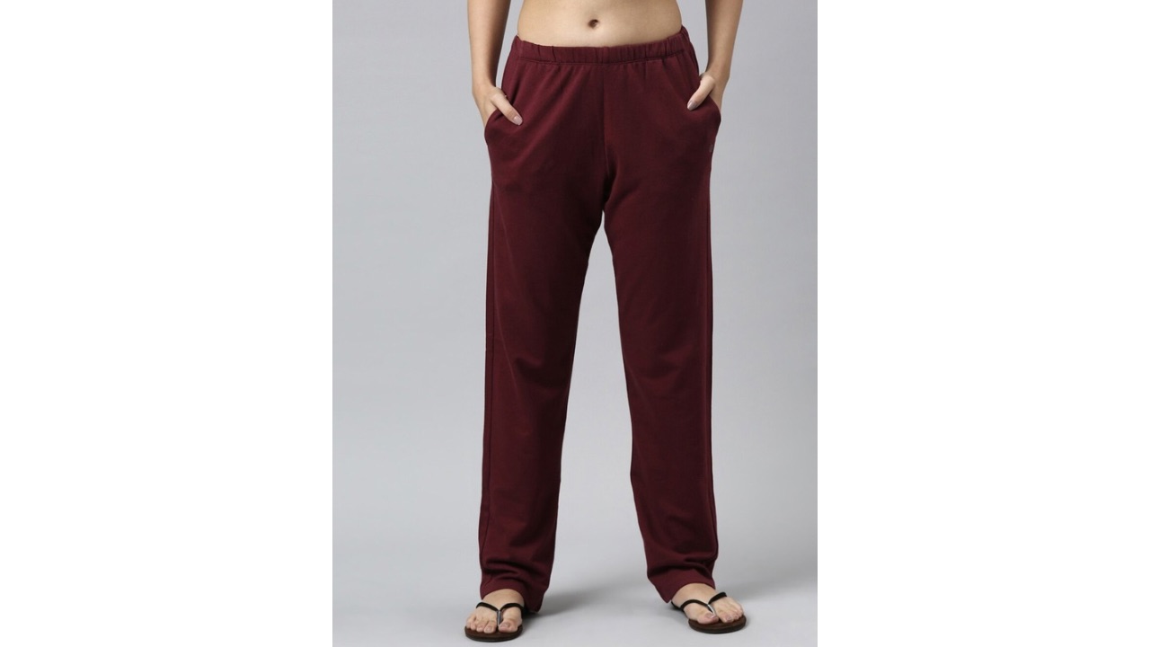 Enamor Women Plus Size Mid-Rise Cototn Lounge Pants E401