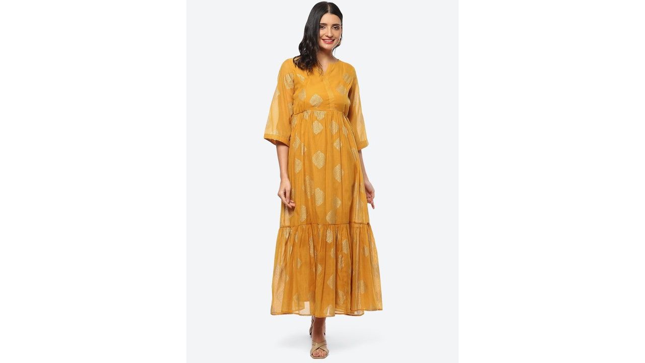 Ethnic Motifs Printed Maxi Dress: Quietly Statement-Making