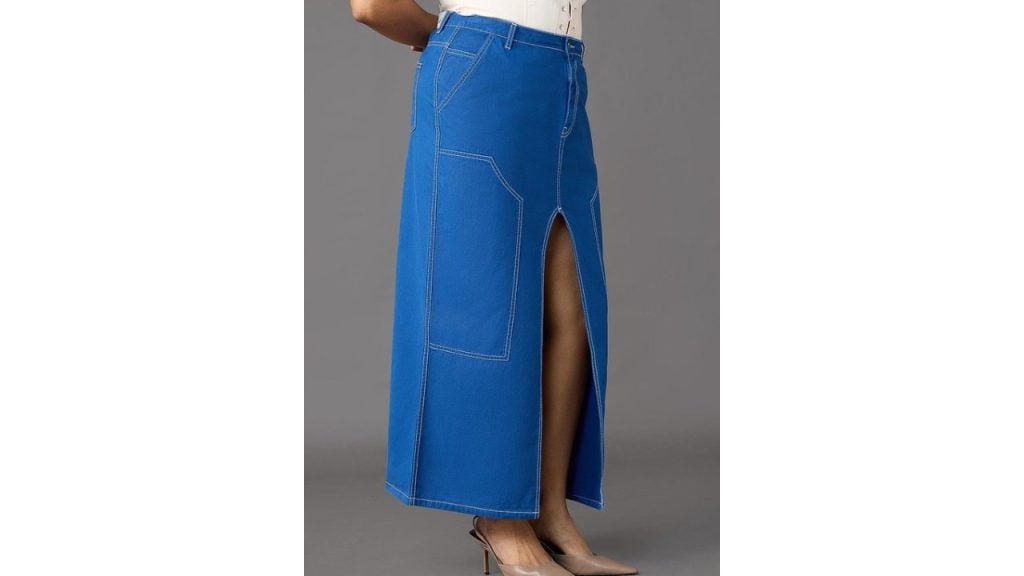 FREAKINSPlus Size Pure Cotton A-Line Maxi Skirt