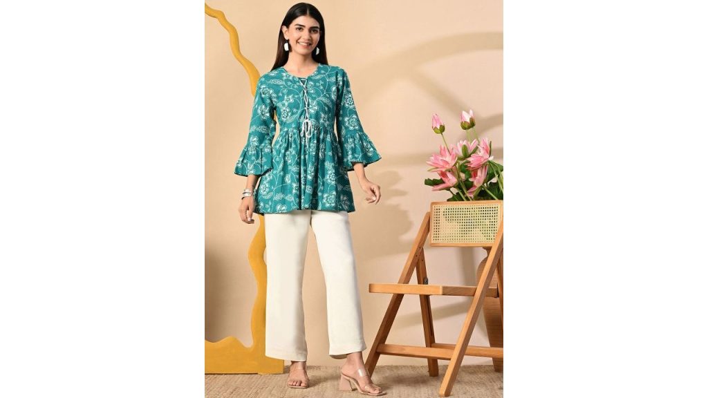 Floral Printed Pure Cotton Kurti