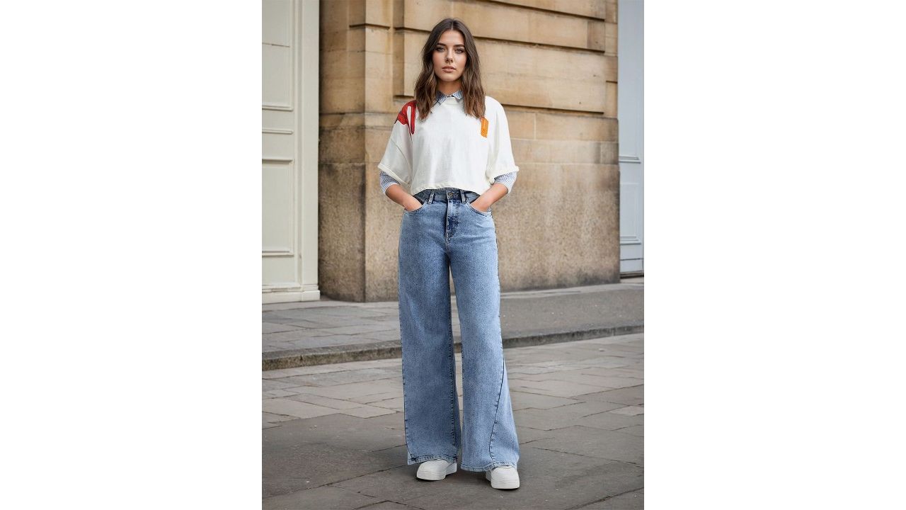 Flying Machine K-Street X High Rise Baggy Fit Jeans