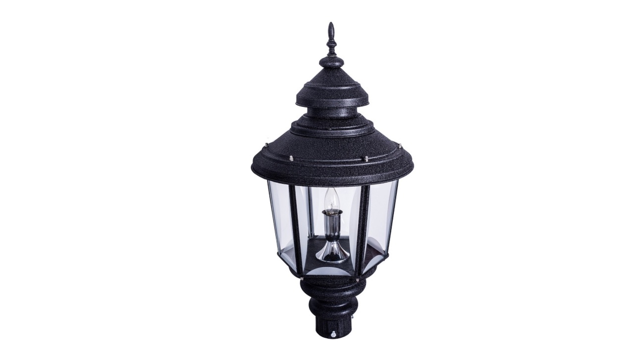 Fos Lighting Black Large Contemporary Outdoor Lamp