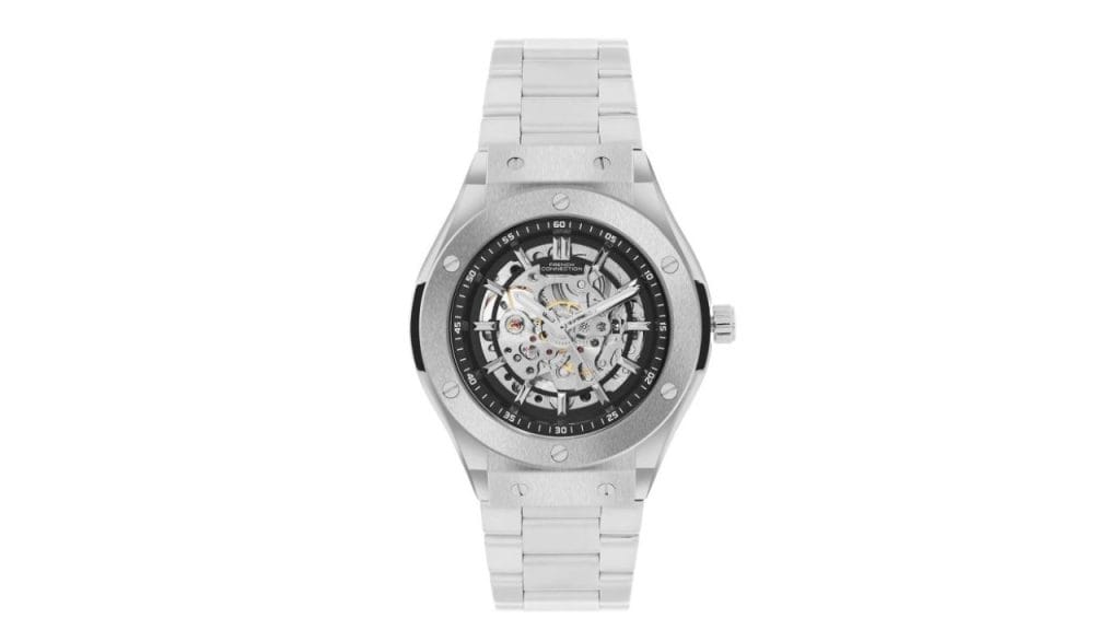 French Connection Men Embellished Dial & Stainless Steel Straps Automatic Watch FCA04-6