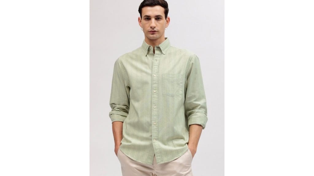 GANTStriped Button Down Regular Fit Shirt