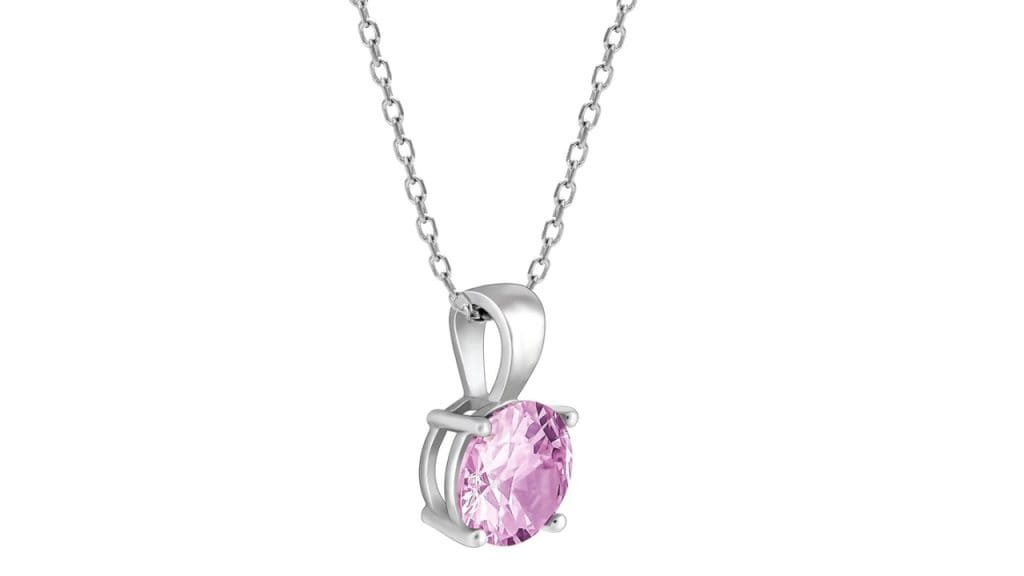GIVA Women’s Rhodium-Plated Stone Studded Pendant