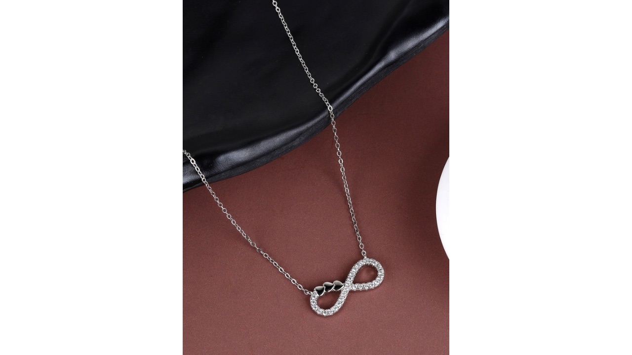 GIVA925 Silver Infinity Heart Necklace