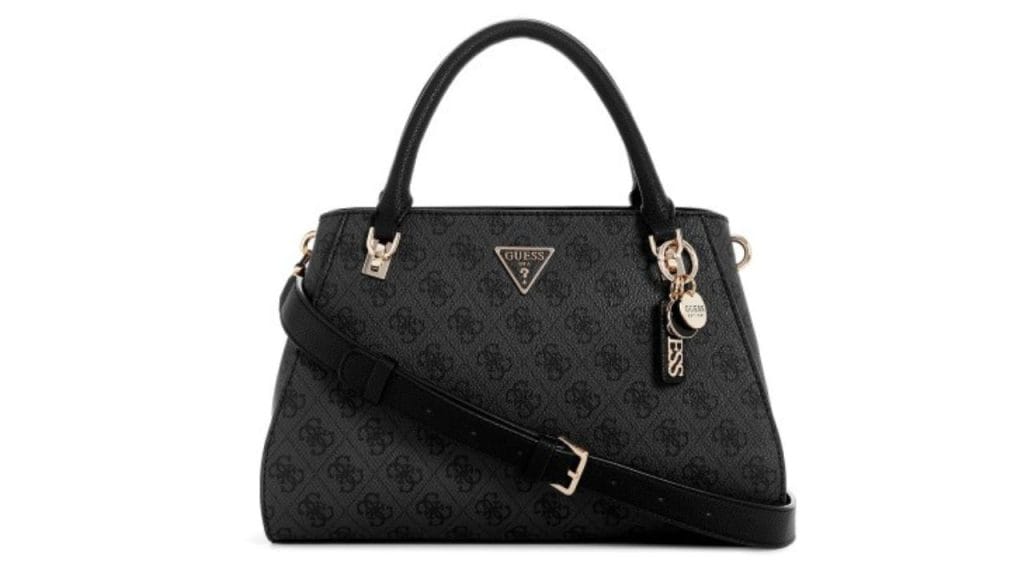GUESS Women Brand Logo Printed Structured Handheld Bag