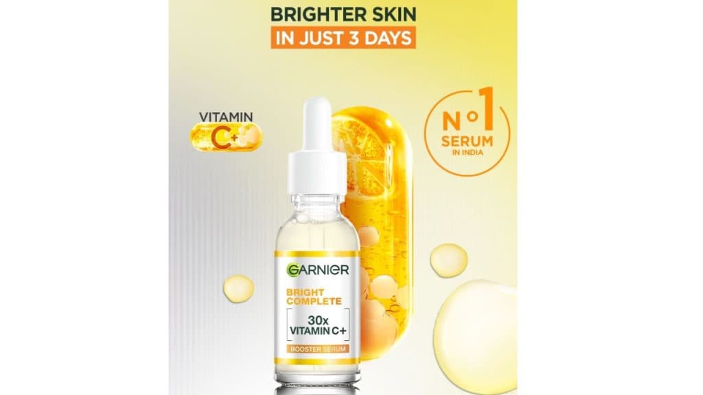 GarnierVitamin C + Face Serum for Skin Brightening with 2% Niacinamide & 0.5% BHA - 30ml